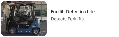 Lumeo Forklift detection AI model
