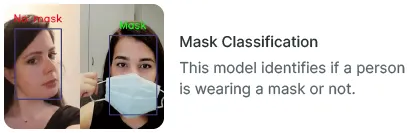Lumeo face mask detection AI model